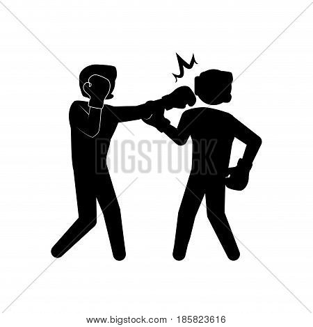 Boxing figther trainning icon vector illustration graphic design