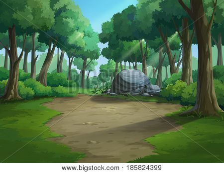 Illustration of an outdoor to have jungle plenteous