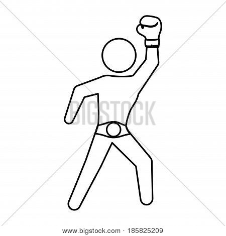 Boxing figther trainning icon vector illustration graphic design