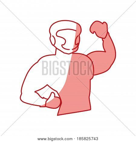 Boxing figther trainning icon vector illustration graphic design