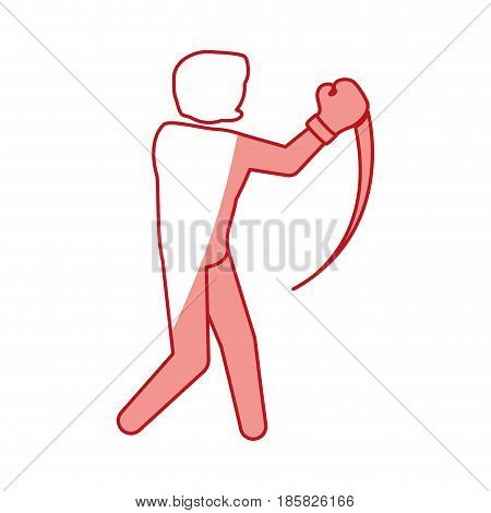 Boxing figther trainning icon vector illustration graphic design