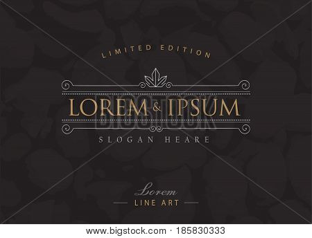 Luxury logo flourishes elegant vector design template
