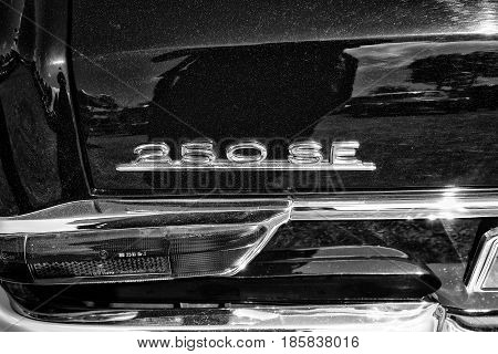 Paaren Im Glien, Germany - May 19: The Emblem On The Trunk Of Full-size Luxury Car, 2-door Convertib