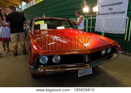 PAAREN IM GLIEN GERMANY - MAY 19: A mid-size car Ford Torino 1971 