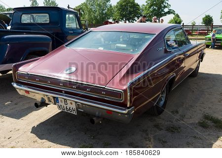 PAAREN IM GLIEN GERMANY - MAY 19: Mid-size car Dodge Charger (B-body) First generation rear view 