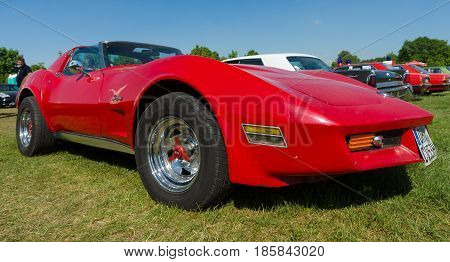 PAAREN IM GLIEN GERMANY - MAY 19: Sport car Chevrolet Corvette C3 Stingray 