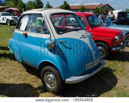Paaren Im Glien, Germany - May 19: Microcars Bmw Isetta 300, The Oldtimer Show In Mafz, May 19, 2013