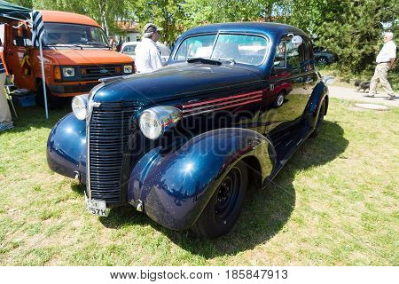Paaren Im Glien, Germany - May 19: The Chevrolet Master Deluxe Coupe 1938. The Chevrolet Master And