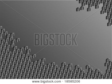 abstrakte Würfel auf grauem Hintergrund