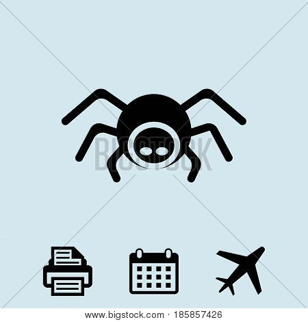 spider icon stock vector illustration flat design