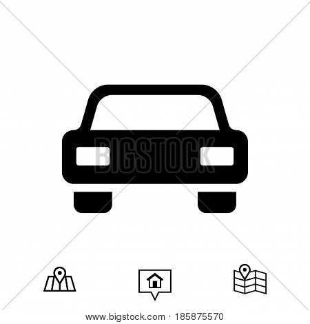 car icon stock vector illustration flat design