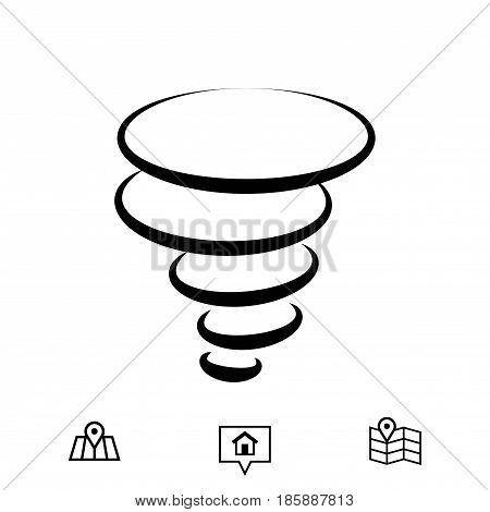 tornado icon stock vector illustration flat design