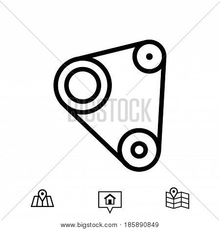 Timing belt icon stock vector illustration flat design