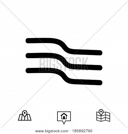 wind icon stock vector illustration flat design