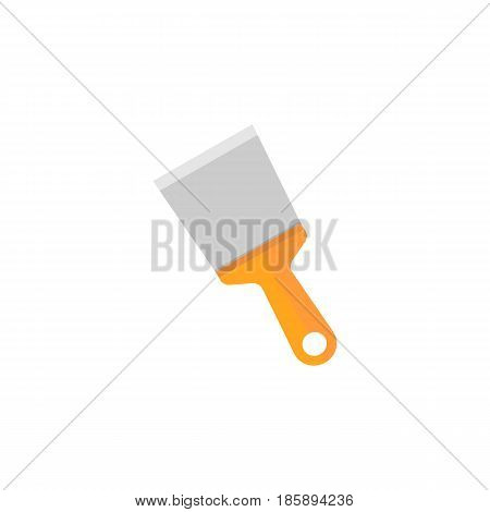 Spattle and Scraper flat icon, build repair elements, construction tool, a colorful solid pattern on a white background, eps 10.