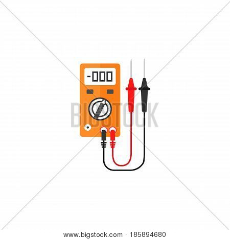 Electric tester flat icon, build repair elements, construction tool, a colorful solid pattern on a white background, eps 10.