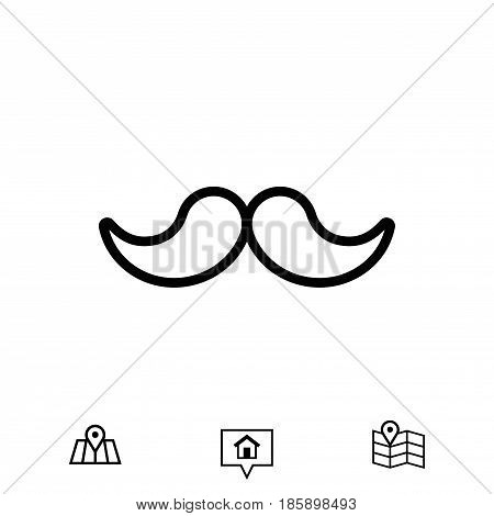 mustache icon stock vector illustration flat design