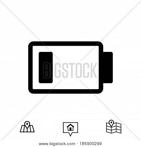 battery vector icon stock vector illustration flat design