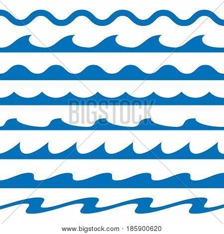 Blue Background with waves element. Vector Illustration.