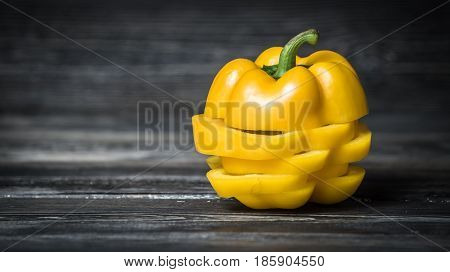 Close-up Of Sliced Bell Peppers