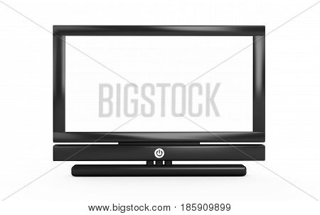 3d rendering plasma TV on white background