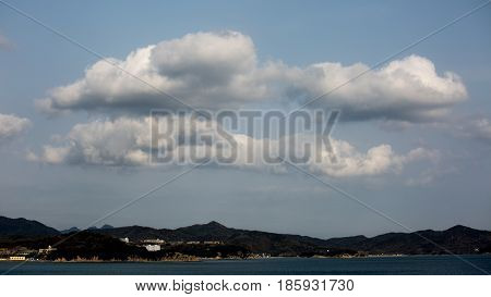 Shodoshima sland in the sea, Japanese spring