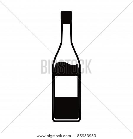 bottle wine drink alcohol celebration image vector illustration