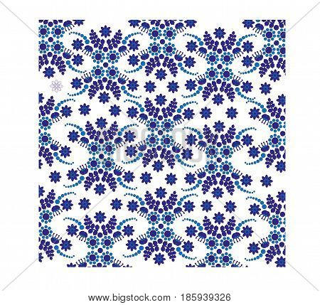 pattern seamless texture fabric flowers floral retro decor green vintage decorative ornament   leaf backdrop decoration flower illustration blue tile