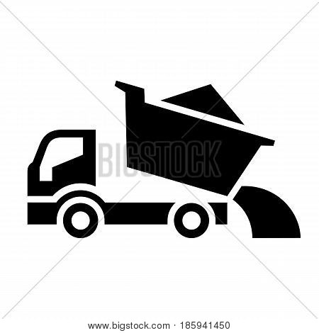 dumper, icon isolated on white background flat style.