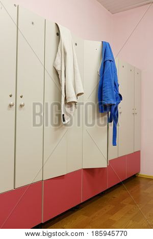 Interior of a cloakroom