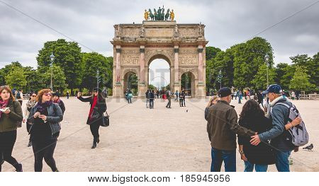 The Arc De Triomphe Du Carrousel In Paris