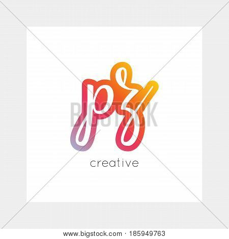 PZ logo, vector. Useful as branding, app icon, alphabet combination, clip-art.
