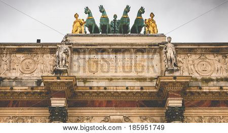 The Arc De Triomphe Du Carrousel In Paris