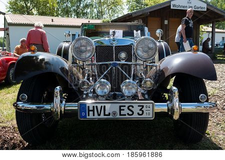 PAAREN IM GLIEN GERMANY - MAY 19: The British two-seat sports car Jaguar SS100 