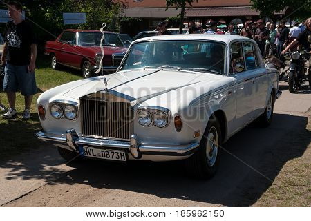 PAAREN IM GLIEN GERMANY - MAY 19: British luxury car Rolls-Royce Silver Shadow 