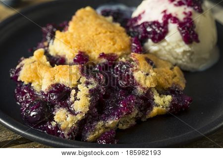 Sweet Homemade Blueberry Cobbler Dessert