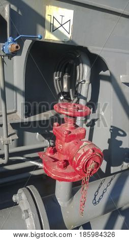 Manual Shut-off Valve Of The Outlet Pipe Of The Water Supply Lin