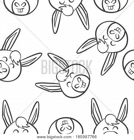 Vector art of animal head doodles collection stock