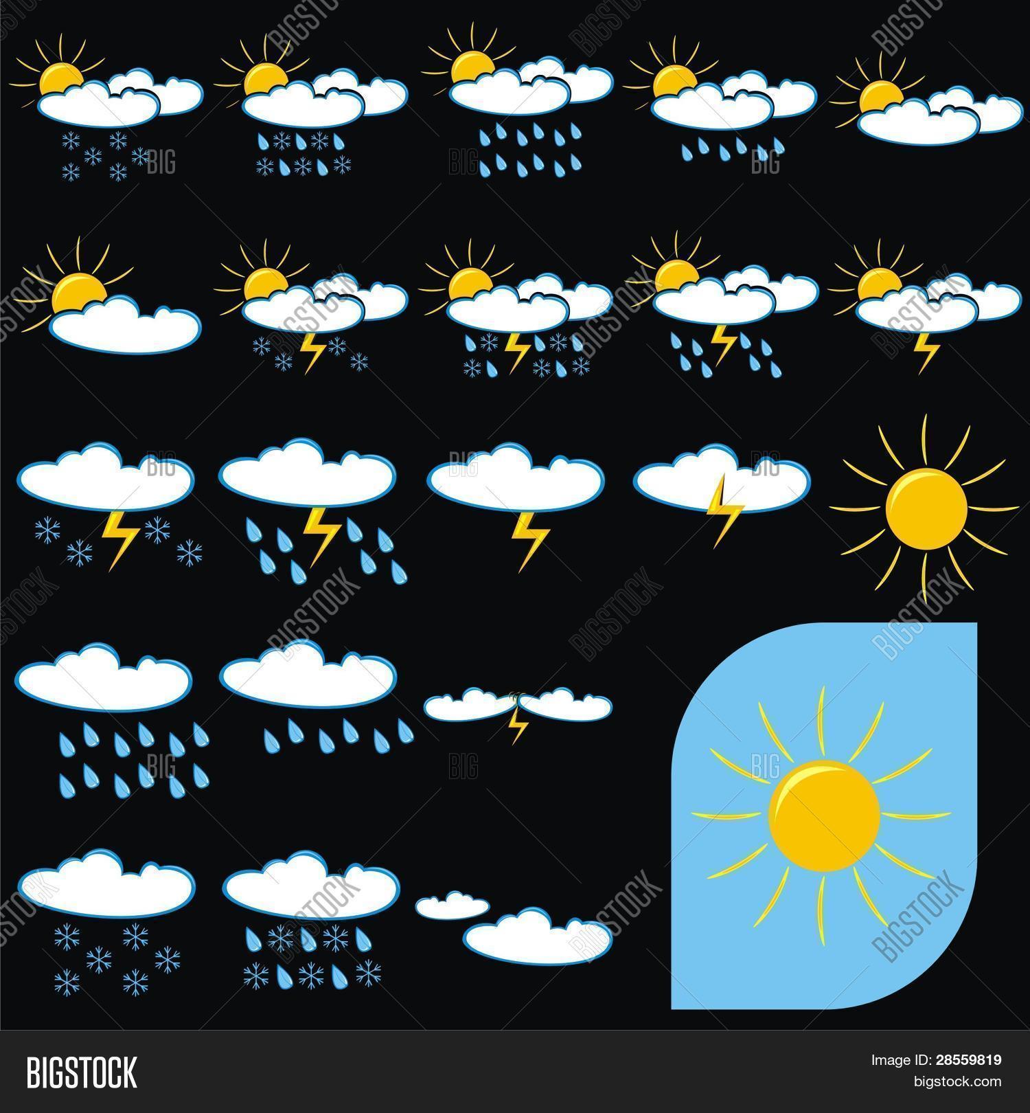 Bumpy Weathericon Set Weather Icons ( Image & Photo (Free Trial) | Bigstock