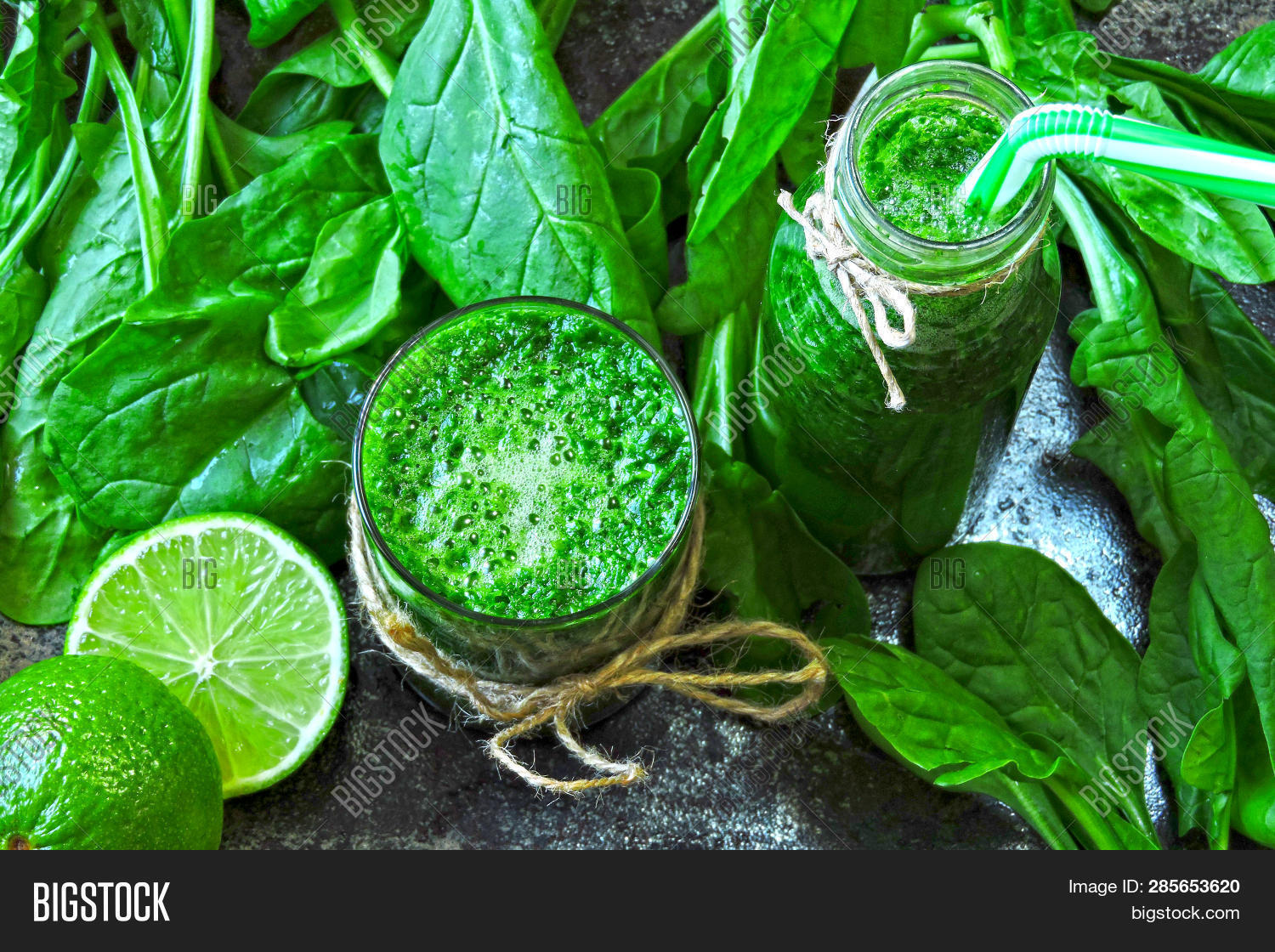 Spinach Smoothie Lime Image & Photo (Free Trial) Bigstock