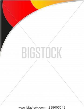 German Abstract Flag Corner Frame With Copy Space For Your Text.