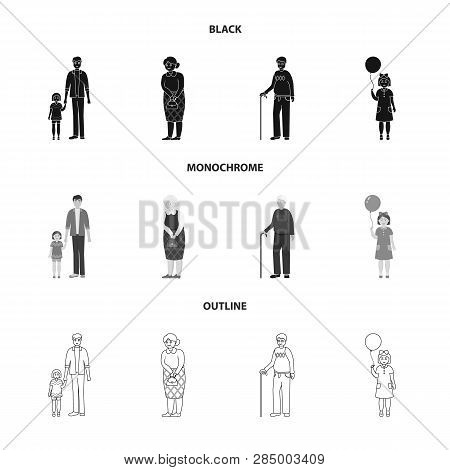 Vector Design Of Character And Avatar  Symbol. Collection Of Character And Portrait Vector Icon For 