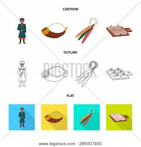 Vector Design Of Culture And Sightseeing Logo. Collection Of Culture And Originality Vector Icon For