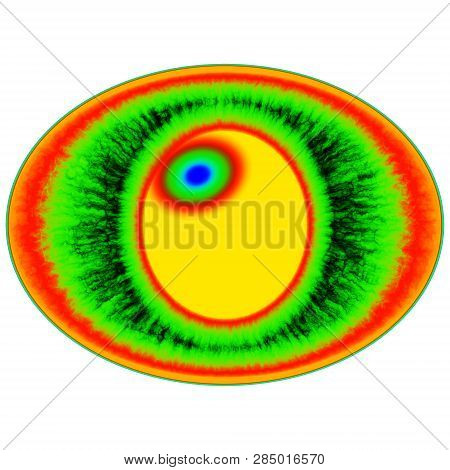 Rentgen Photo. Isolated Elliptic Animal Eye