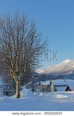 Winter Landscape On The Plateau Of Vercors In French Alps