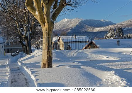 Winter Landscape On The Plateau Of Vercors In French Alps