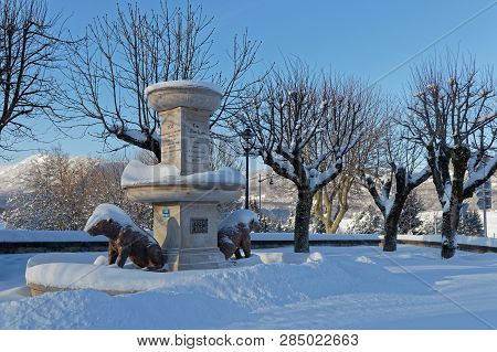 Winter Landscape On The Plateau Of Vercors In French Alps