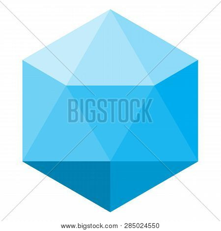 Lowpoly Logo On White Background. Flat Style. Lowpoly Logo Icon For Your Web Site Design, Logo, App,