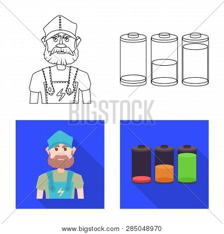 Vector Design Of Electricity And Electric Icon. Set Of Electricity And Energy Vector Icon For Stock.