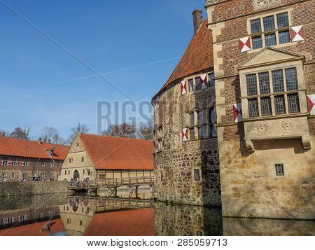 winter time at an Castle in the german muensterland